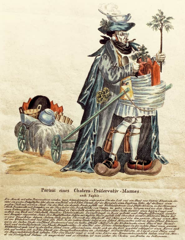 Cholera-Präservativ-Mann / Lith. 1832