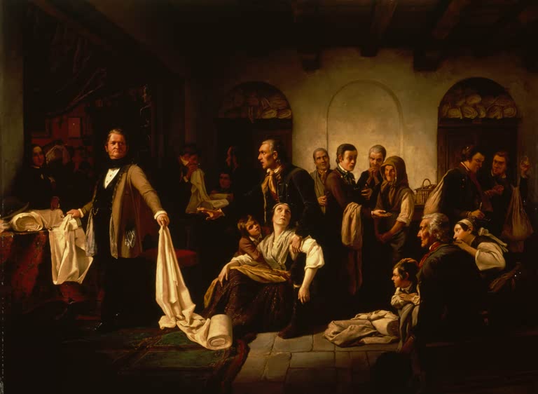 Hübner, Die schlesischen Weber / 1844