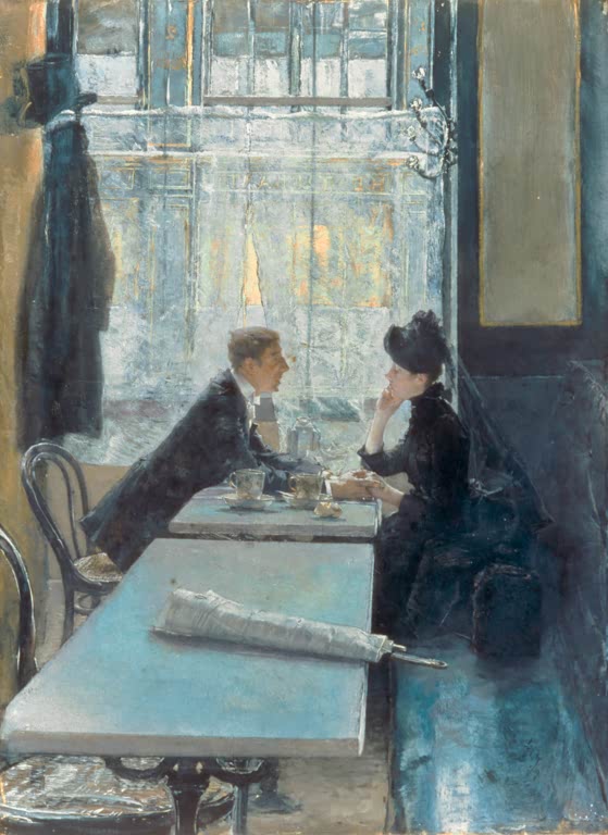 G. Kuehl, Verliebte im Café