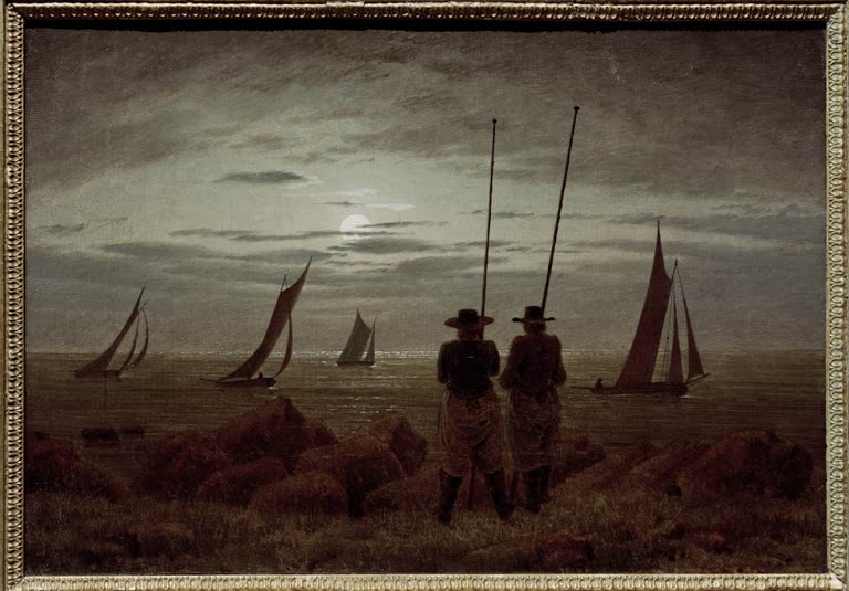 C. D. Friedrich, Mondnacht am Strand
