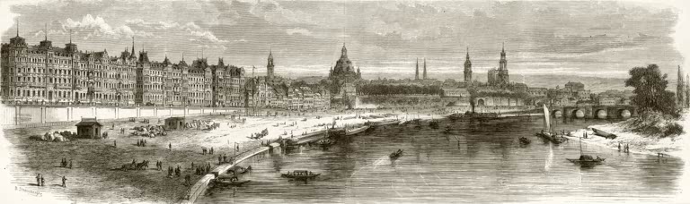 Dresden / Stahlstich um 1840