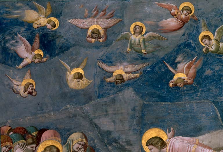 Giotto, Beweinung, Engel