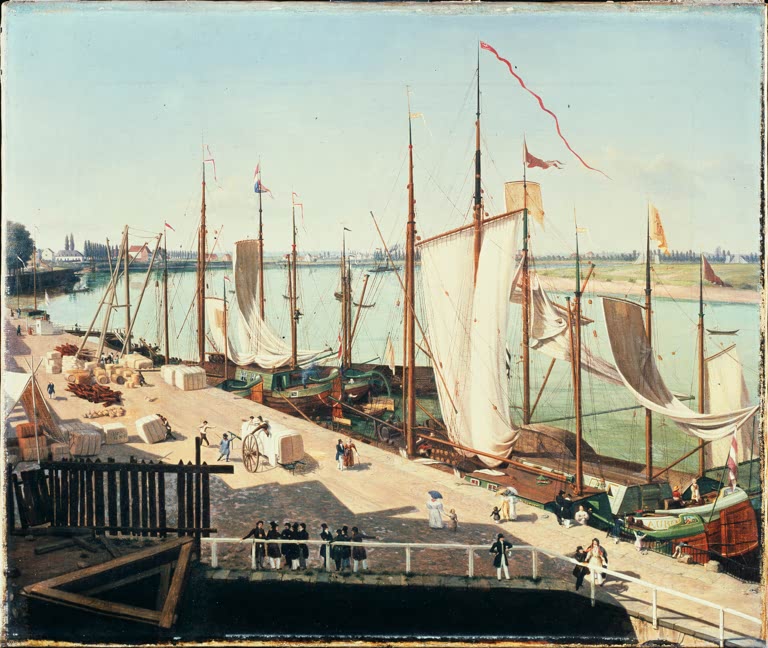Düsseldorf, Hafen / Gem. v. J. Velten