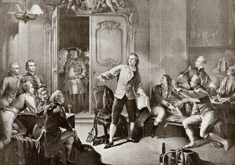 Schiller, Vorlesung der Räuber / v. Oer