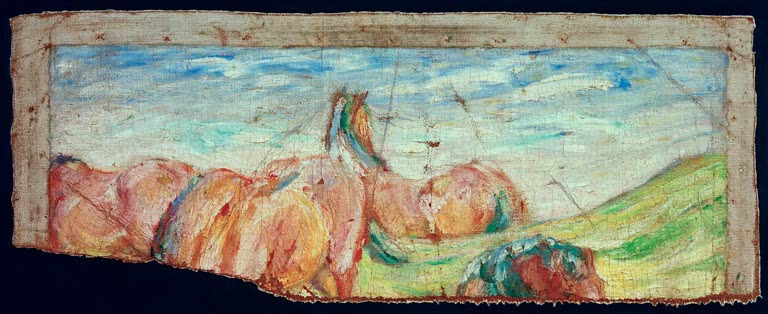 F. Marc, Weidende Pferde II (Fragment)